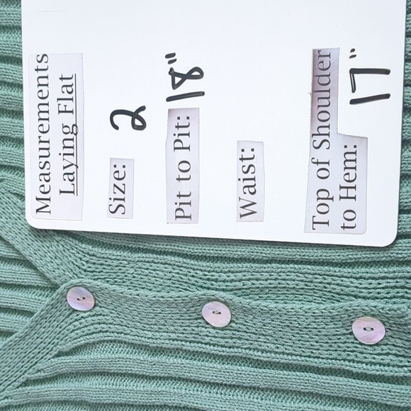 Nasty Gal Do What Knit Takes Chunky Cardigan in Duck Egg Green size 2 - Picture 6 of 6